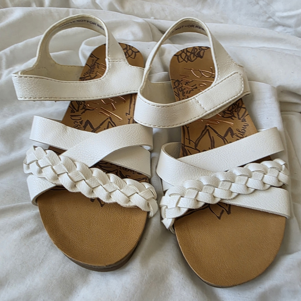 Blowfish White Braided Strap Kids Sandals